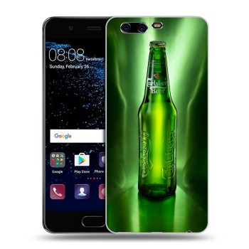 Дизайнерский силиконовый чехол для Huawei P10 Plus Carlsberg (на заказ)