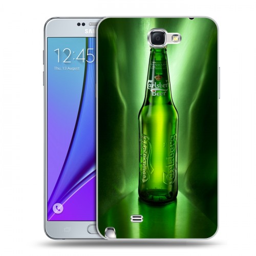 Дизайнерский пластиковый чехол для Samsung Galaxy Note 2 Carlsberg