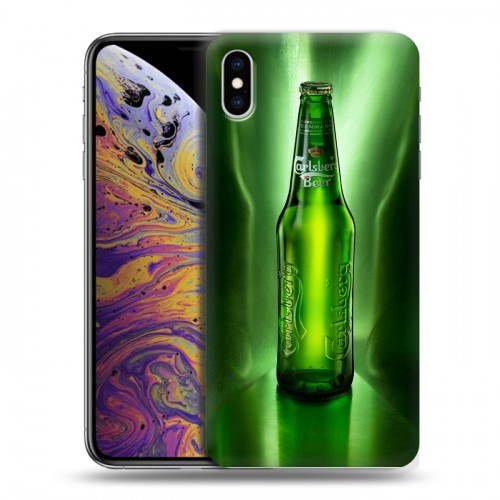 Дизайнерский силиконовый чехол для Iphone Xs Max Carlsberg