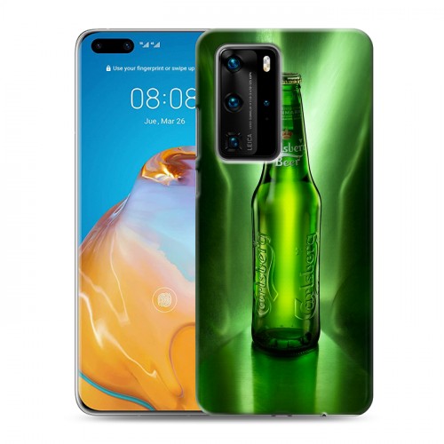 Дизайнерский пластиковый чехол для Huawei P40 Pro Carlsberg