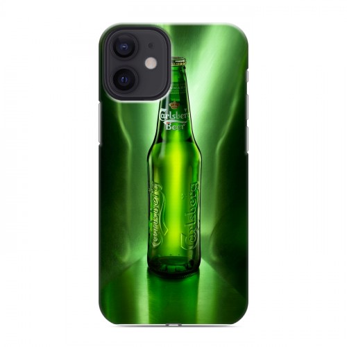 Дизайнерский силиконовый с усиленными углами чехол для Iphone 12 Mini Carlsberg