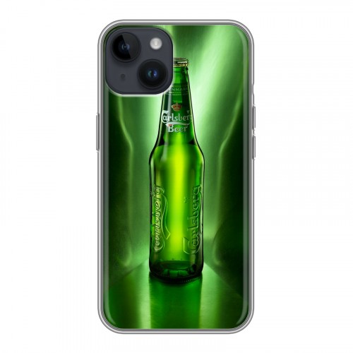 Дизайнерский пластиковый чехол для Iphone 14 Carlsberg