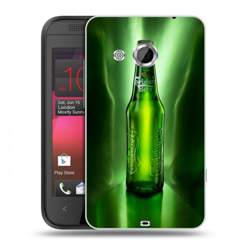 Дизайнерский пластиковый чехол для HTC Desire 200 Carlsberg