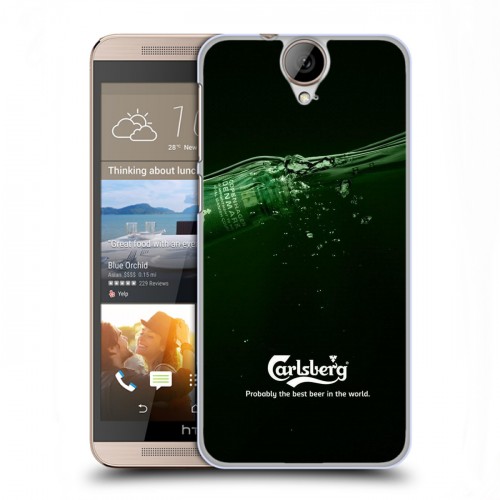 Дизайнерский пластиковый чехол для HTC One E9+ Carlsberg