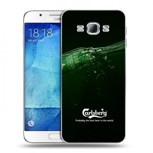 Дизайнерский пластиковый чехол для Samsung Galaxy A8 Carlsberg