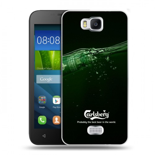 Дизайнерский пластиковый чехол для Huawei Y5c Carlsberg