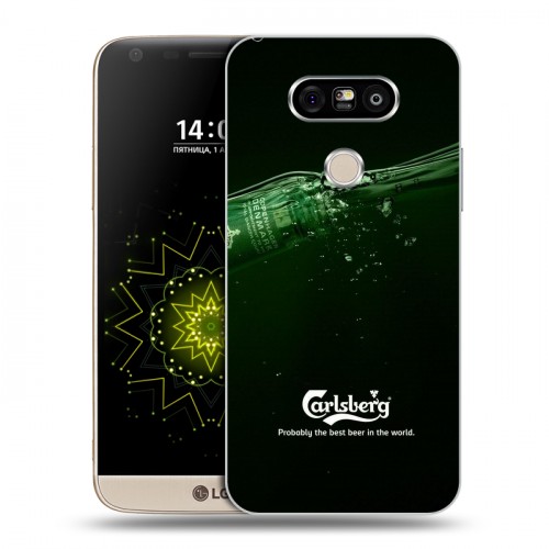 Дизайнерский пластиковый чехол для LG G5 Carlsberg