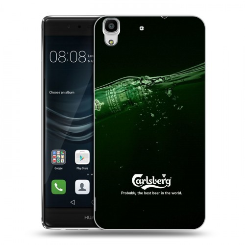 Дизайнерский пластиковый чехол для Huawei Y6II Carlsberg