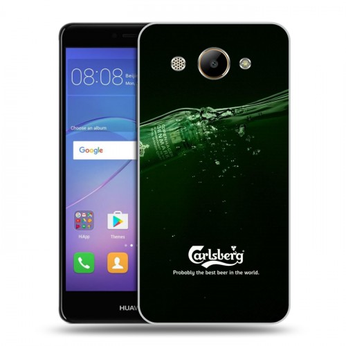 Дизайнерский пластиковый чехол для Huawei Y3 (2017) Carlsberg