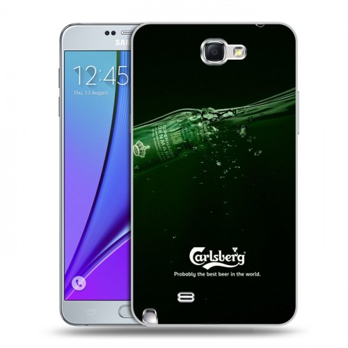 Дизайнерский пластиковый чехол для Samsung Galaxy Note 2 Carlsberg