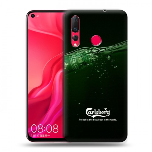 Дизайнерский пластиковый чехол для Huawei Nova 4 Carlsberg