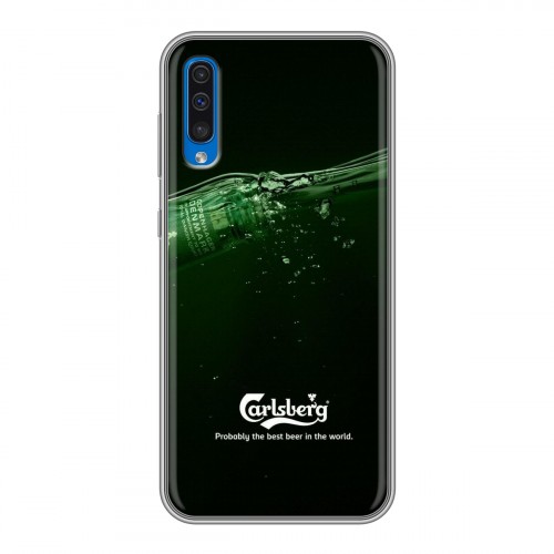 Дизайнерский силиконовый чехол для Samsung Galaxy A50 Carlsberg