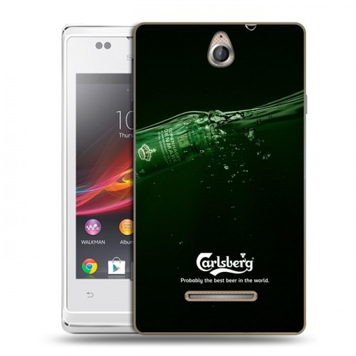 Дизайнерский пластиковый чехол для Sony Xperia E Carlsberg