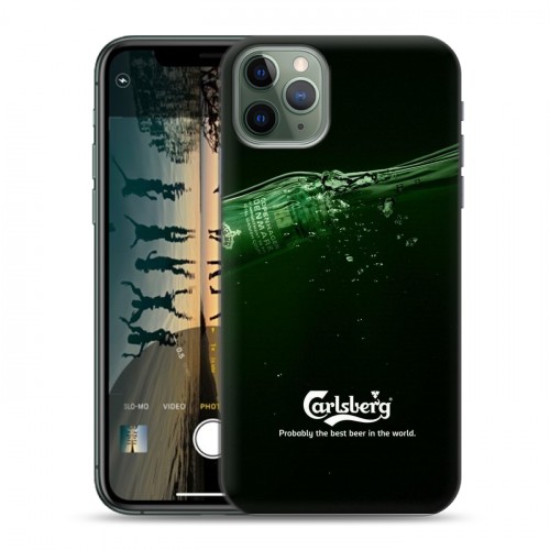 Дизайнерский пластиковый чехол для Iphone 11 Pro Carlsberg