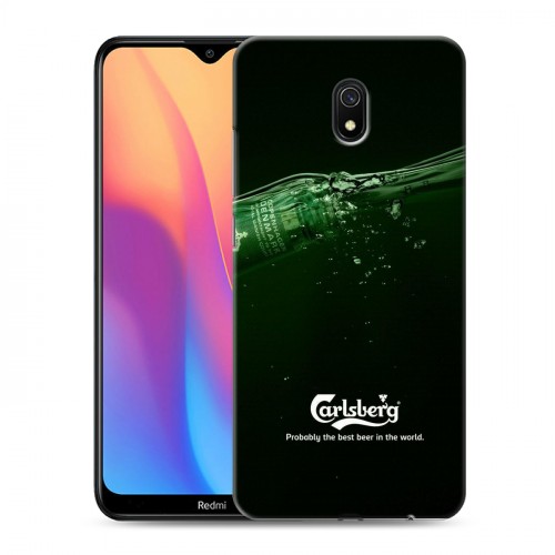 Дизайнерский силиконовый с усиленными углами чехол для Xiaomi RedMi 8A Carlsberg