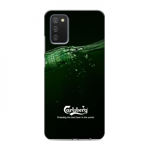 Дизайнерский пластиковый чехол для Samsung Galaxy A02s Carlsberg