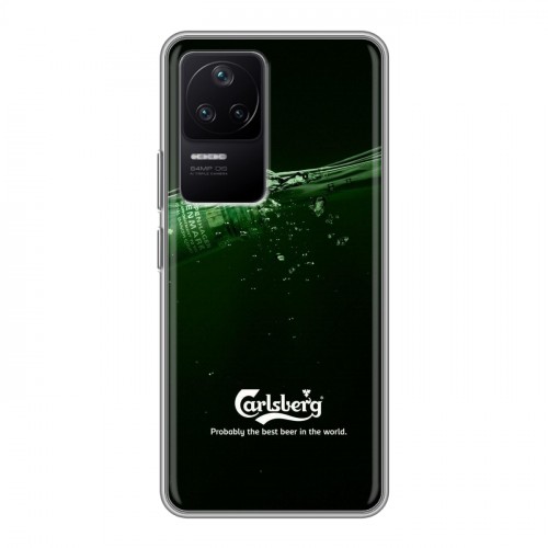 Дизайнерский силиконовый чехол для Xiaomi Poco F4 Carlsberg