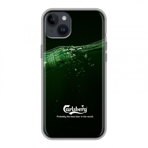 Дизайнерский пластиковый чехол для Iphone 14 Plus Carlsberg
