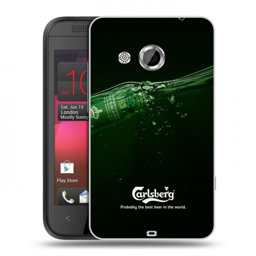 Дизайнерский пластиковый чехол для HTC Desire 200 Carlsberg