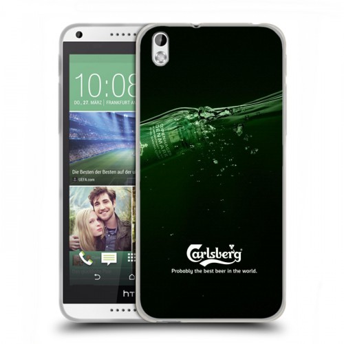 Дизайнерский пластиковый чехол для HTC Desire 816 Carlsberg