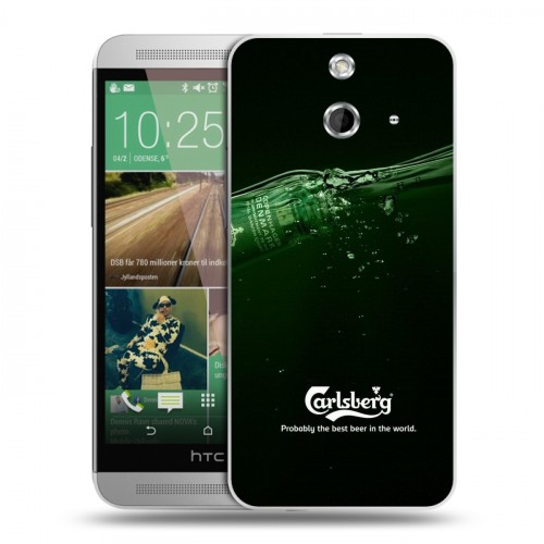 Дизайнерский пластиковый чехол для HTC One E8 Carlsberg