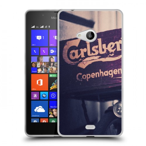 Дизайнерский пластиковый чехол для Microsoft Lumia 540 Carlsberg