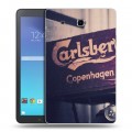 Дизайнерский силиконовый чехол для Samsung Galaxy Tab E 9.6 Carlsberg