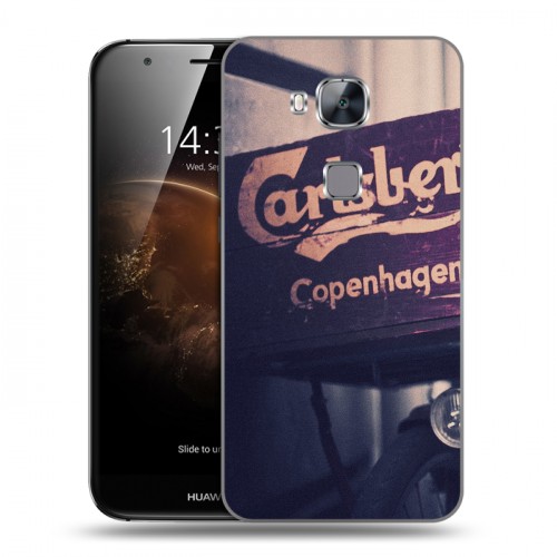 Дизайнерский пластиковый чехол для Huawei G8 Carlsberg