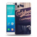 Дизайнерский пластиковый чехол для Huawei ShotX Carlsberg