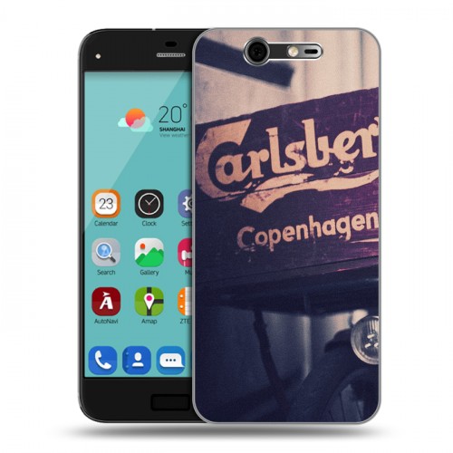 Дизайнерский силиконовый чехол для ZTE Blade S7 Carlsberg