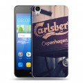Дизайнерский пластиковый чехол для Huawei Y6 Carlsberg