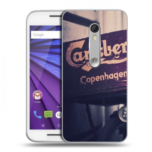 Дизайнерский пластиковый чехол для Lenovo Moto G Carlsberg