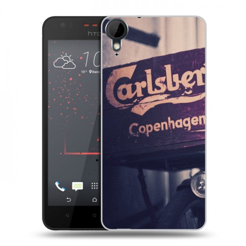 Дизайнерский пластиковый чехол для HTC Desire 825 Carlsberg