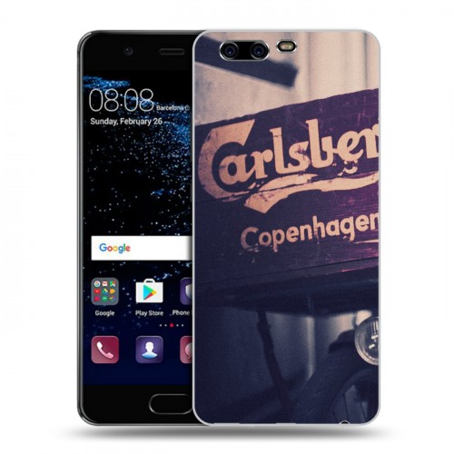 Дизайнерский пластиковый чехол для Huawei P10 Carlsberg