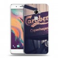 Дизайнерский пластиковый чехол для HTC One X10 Carlsberg