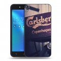 Дизайнерский силиконовый чехол для Asus ZenFone Live Carlsberg