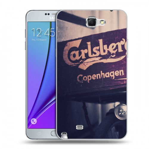 Дизайнерский пластиковый чехол для Samsung Galaxy Note 2 Carlsberg