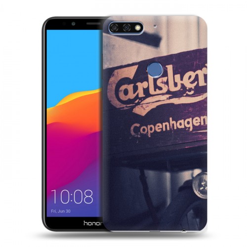 Дизайнерский пластиковый чехол для Huawei Honor 7C Pro Carlsberg
