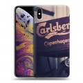 Дизайнерский силиконовый чехол для Iphone Xs Max Carlsberg