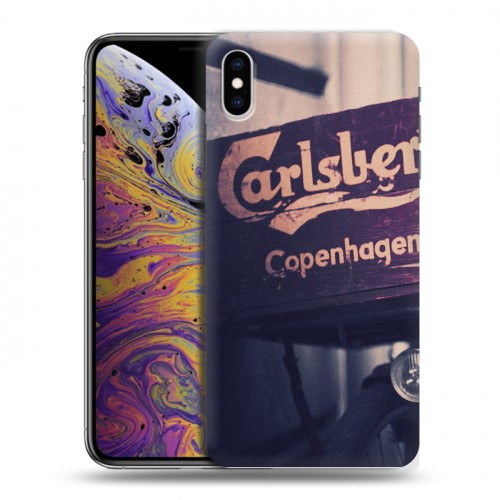 Дизайнерский силиконовый чехол для Iphone Xs Max Carlsberg