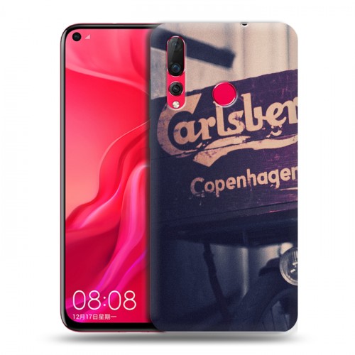 Дизайнерский пластиковый чехол для Huawei Nova 4 Carlsberg