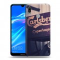 Дизайнерский пластиковый чехол для Huawei Y6 (2019) Carlsberg