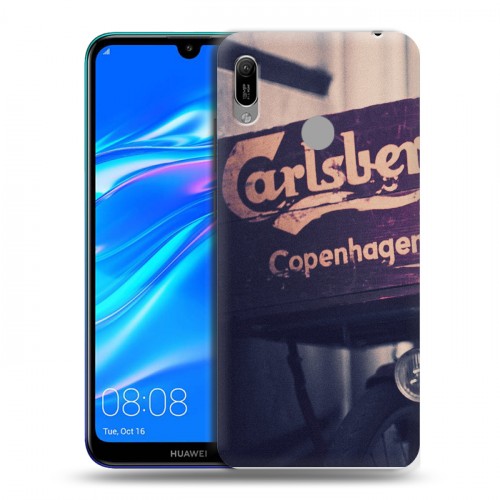 Дизайнерский пластиковый чехол для Huawei Y6 (2019) Carlsberg