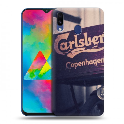 Дизайнерский пластиковый чехол для Samsung Galaxy M20 Carlsberg