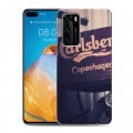 Дизайнерский пластиковый чехол для Huawei P40 Carlsberg