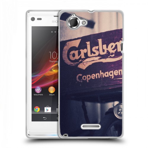 Дизайнерский пластиковый чехол для Sony Xperia L Carlsberg