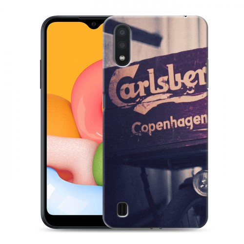 Дизайнерский силиконовый чехол для Samsung Galaxy M01 Carlsberg