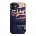 Дизайнерский силиконовый с усиленными углами чехол для Iphone 12 Mini Carlsberg