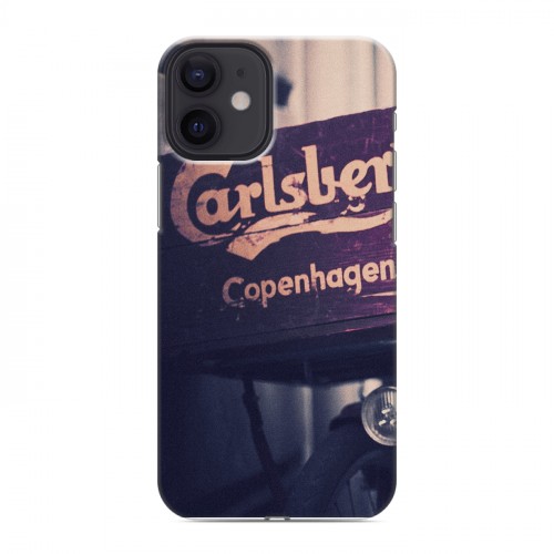 Дизайнерский силиконовый с усиленными углами чехол для Iphone 12 Mini Carlsberg