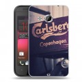 Дизайнерский пластиковый чехол для HTC Desire 200 Carlsberg